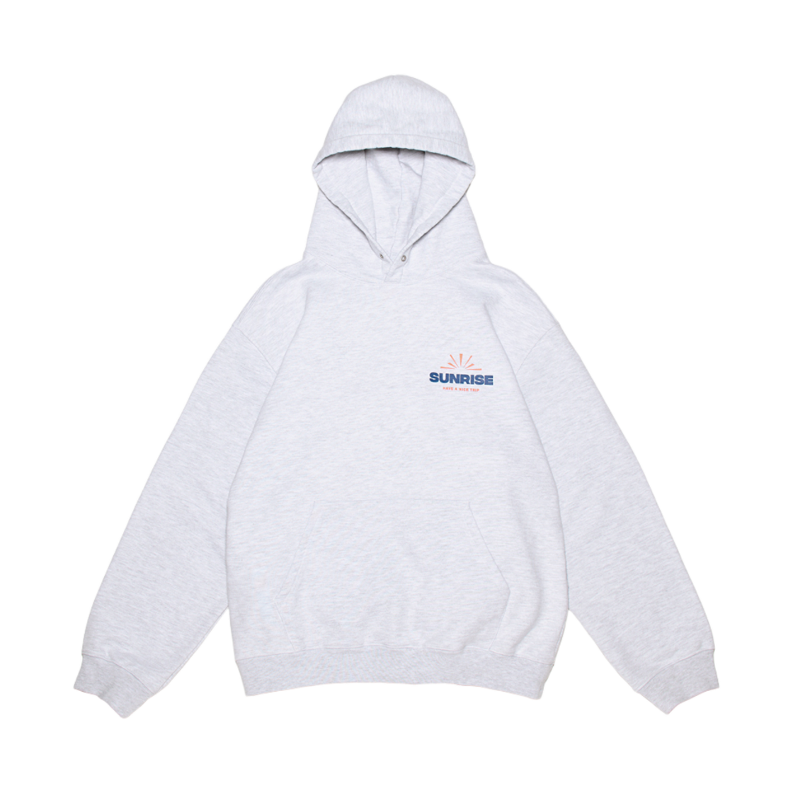 헬로선라이즈 선라이즈 로고 후디 화이트 멜란지