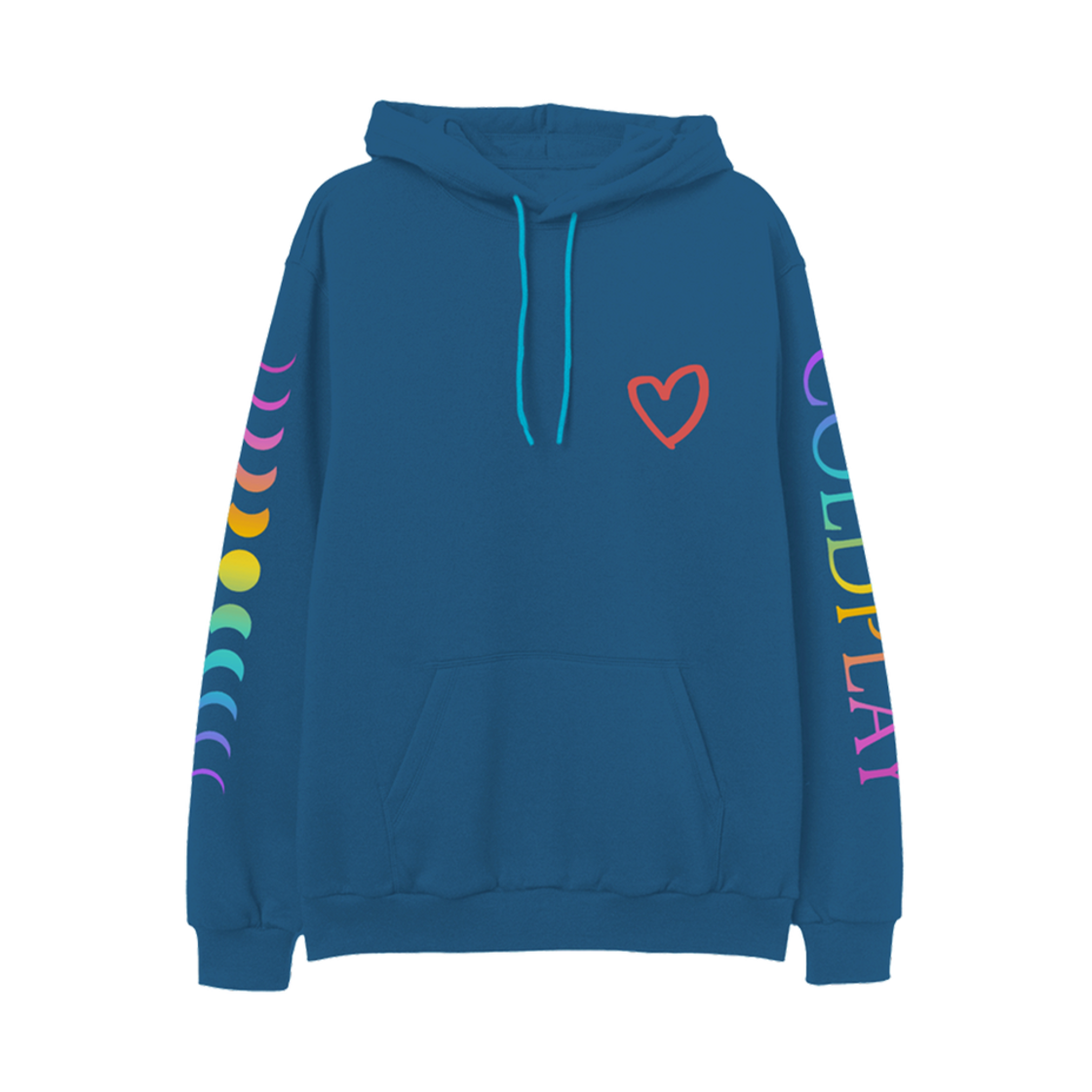 콜드플레이 하트 아이티너러리 후드 커스텀 블루(Coldplay Heart Itinerary Hoodie Cutom Blue) - 1