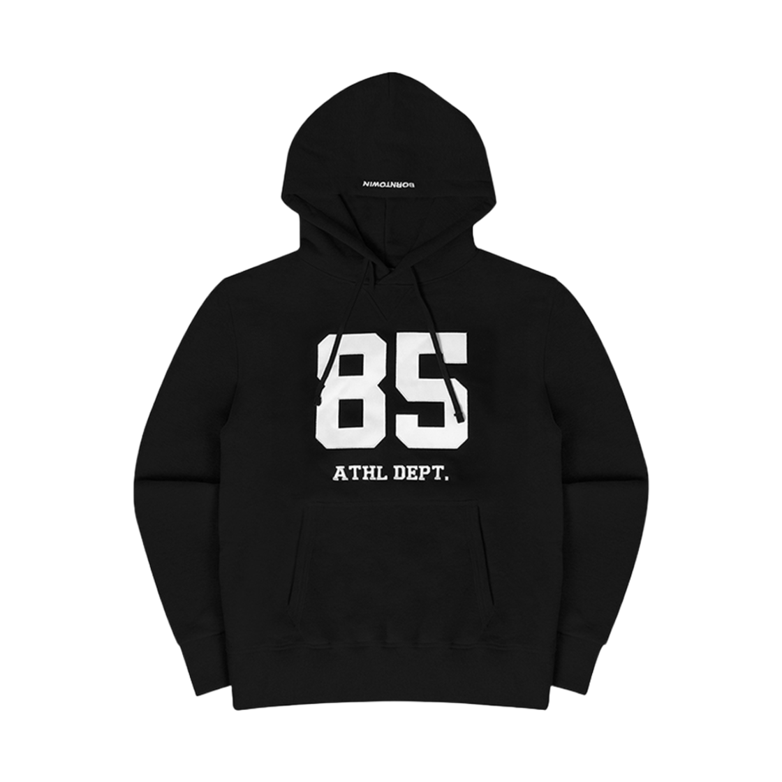 본투윈 85 어플리케 머슬핏 후디 블랙(BORN TO WIN 85 Applique Muscle Fit Hoodie Black)