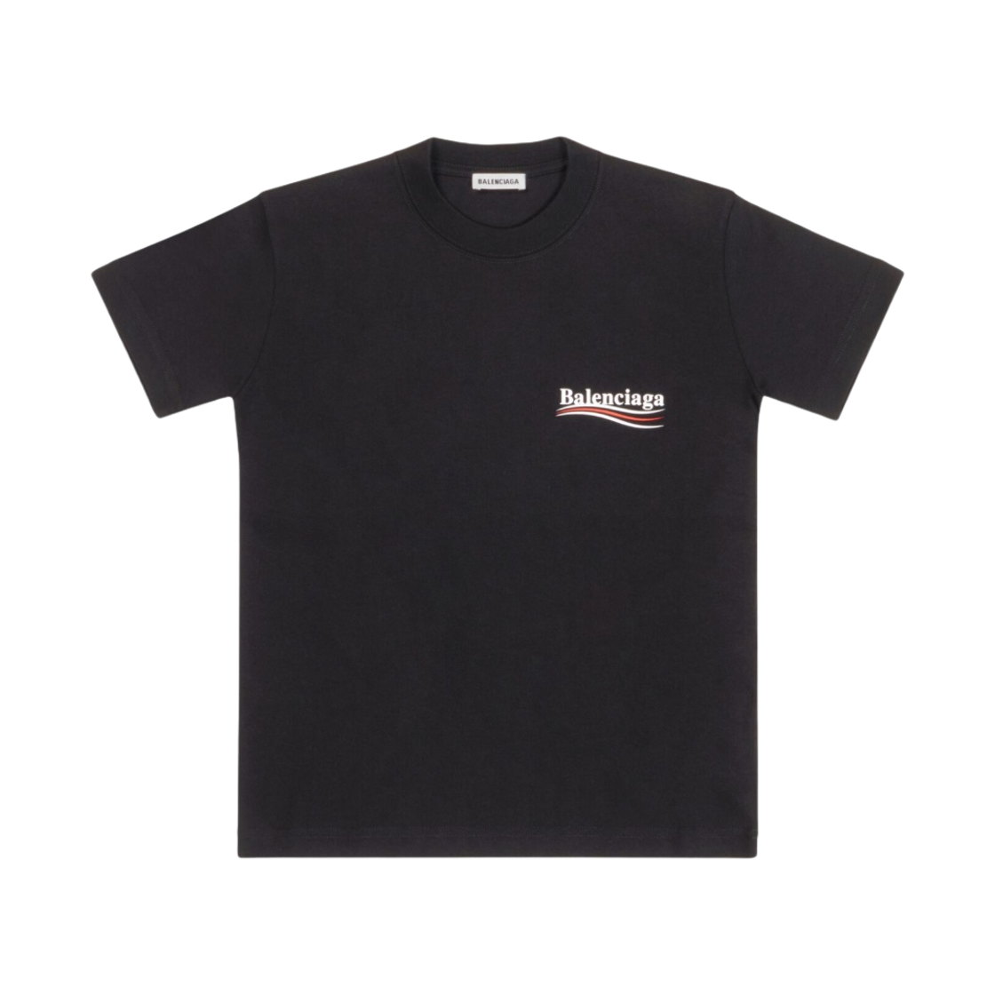 (W) 발렌시아가 폴리티컬 캠페인 스몰 핏 티셔츠 블랙