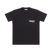 (W) Balenciaga Political Campaign Small Fit T-Shirt Black