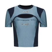[KREAM 단독] ADSB Andersson Bell Women Essential Cut-Out Racing T-Shirts Blue
