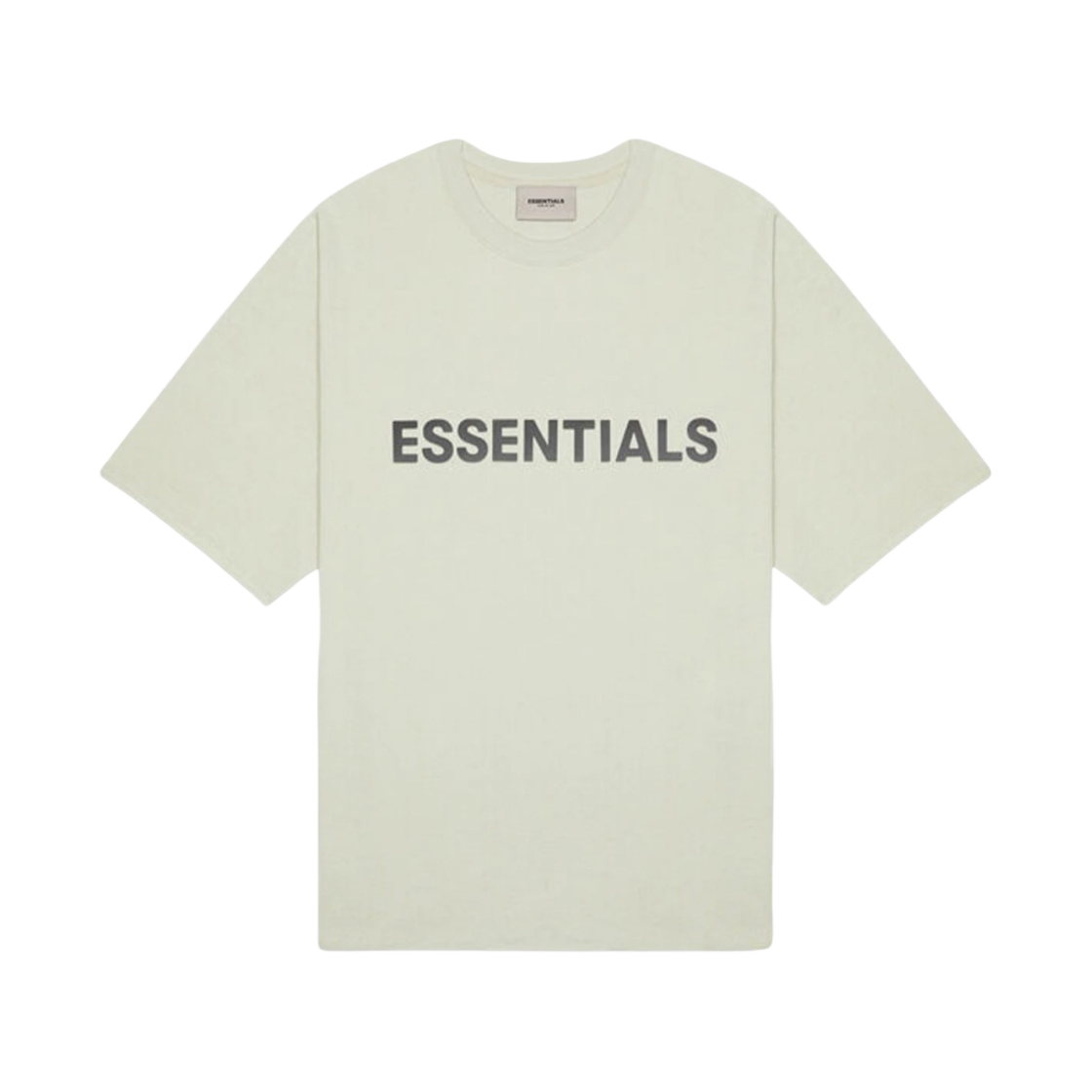 에센셜 3D 실리콘 아플리케 박시 티셔츠 알파파 세이지 - 20FW