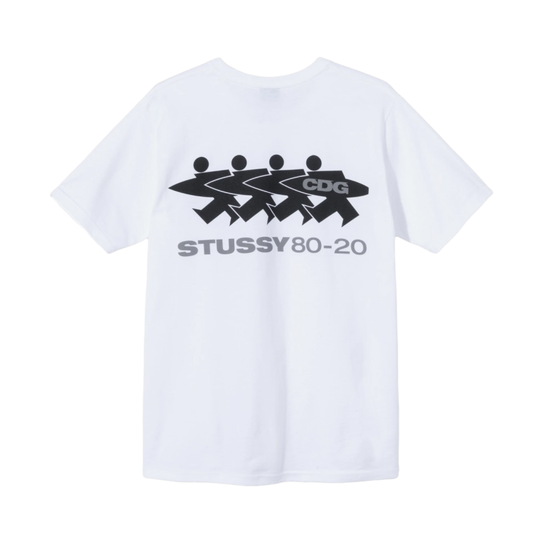스투시 x CDG 서프맨 티셔츠 화이트