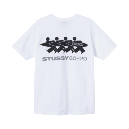 ★人気★【STUSSY】★CDG x Stussy T-Shir.t White★ 140000252097_CDGCDGCDGXSTUSSY-