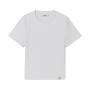 (W) Glowny G Classic Rib Crew Neck T-Shirt White