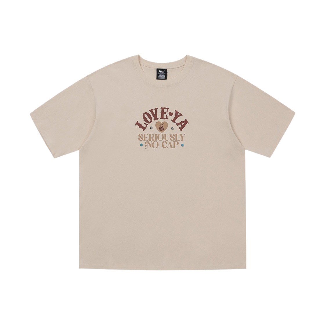 알디브이제트 러브야 티셔츠 베이지(RDVZ Love Ya T-shirt Beige)