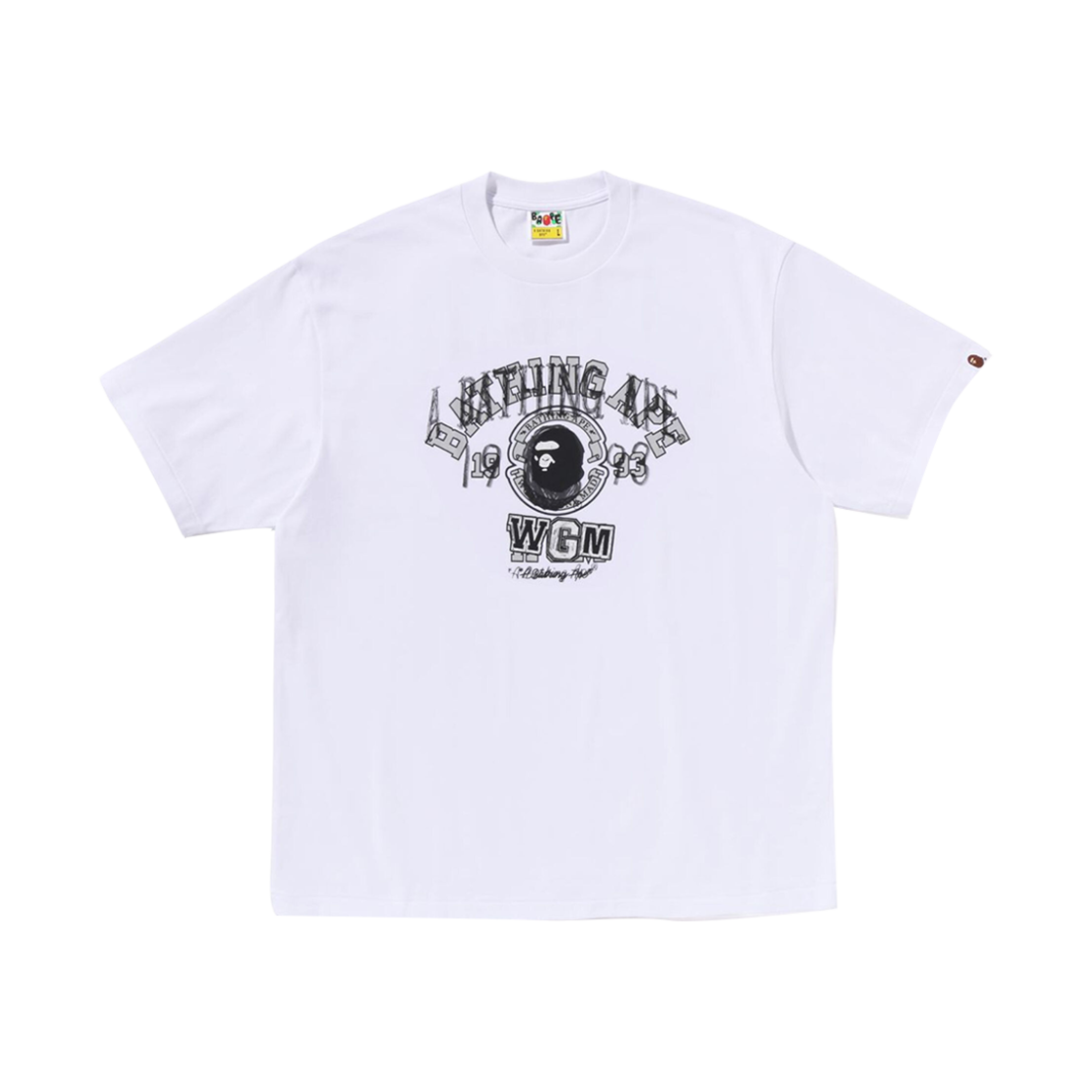 0ZXTEM110317N BAPE Layered College Relaxed Fit T-Shirts White