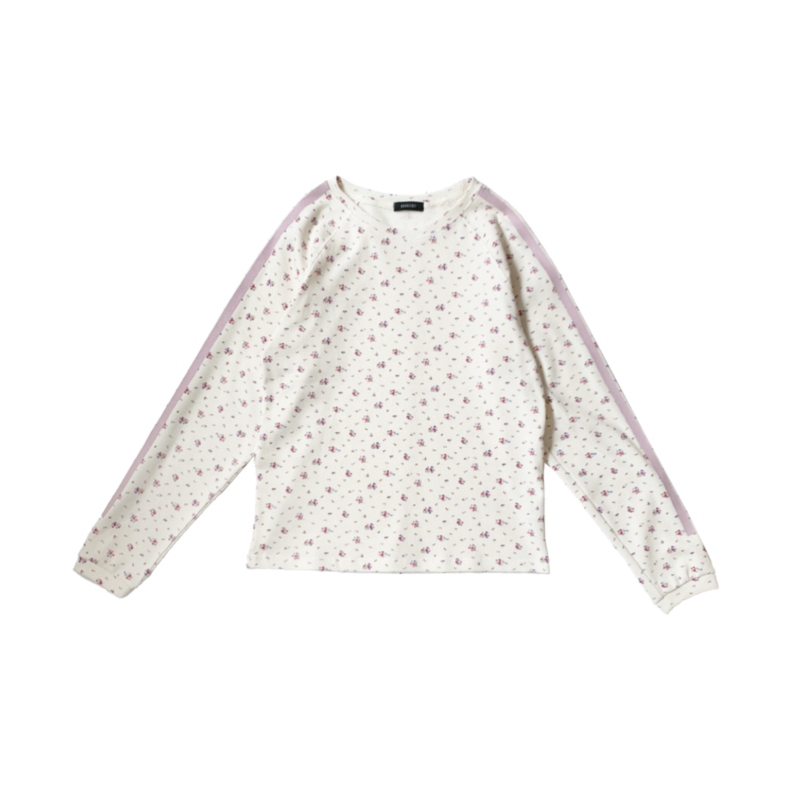 KS5BRTS005IV Kookeesee Waffle Raglan Tee Flowerivory