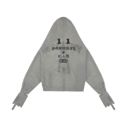 Project G/R Zygon Zip Hoodie Melange Grey