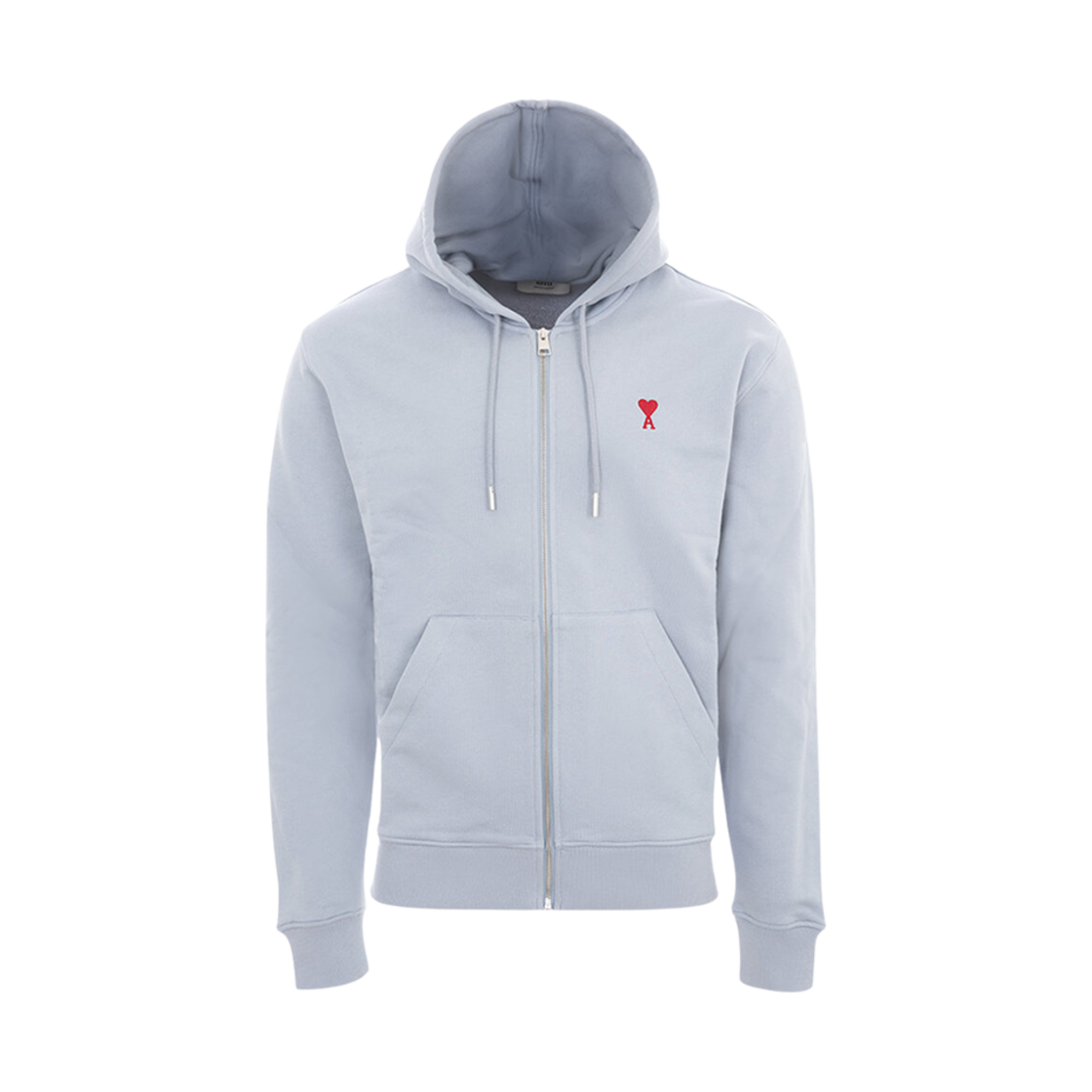 아미 스몰 하트 로고 루프백 오가닉 코튼 플리스 후드 집업 클레이 블루(AMI de Coeur Loopback Oragnic Cotton Fleece Zipped Hoodie Clay Blue) - 1