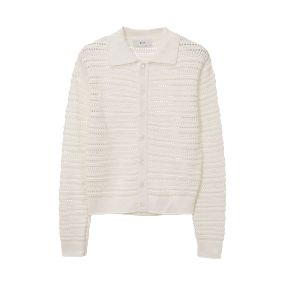 던스트 유니섹스 오픈 칼라 가디건 화이트(Dunst Unisex Open Collared Cardigan White)