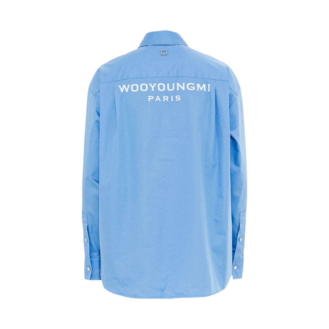 우영미 코튼 백로고 셔츠 블루 - 23SS