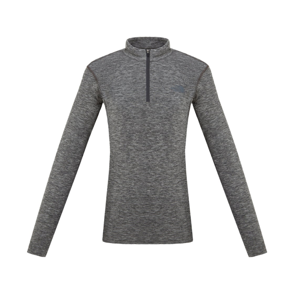 NT7LQ81B (W) The North Face Seamfree L/S Zip T-Shirt Heather Gray