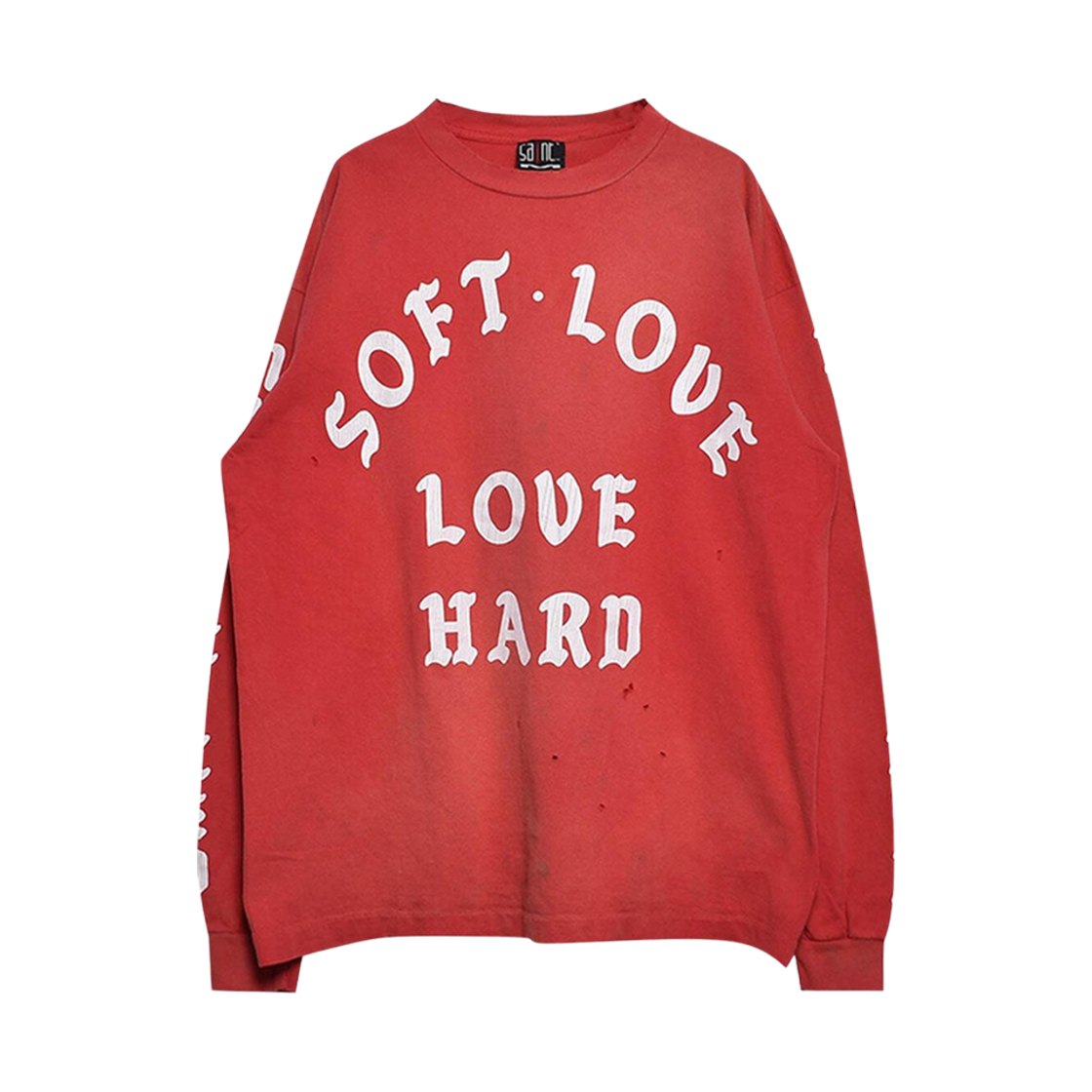 세인트 마이클 소프트 러브 롱슬리브 티셔츠 레드 - 24SS