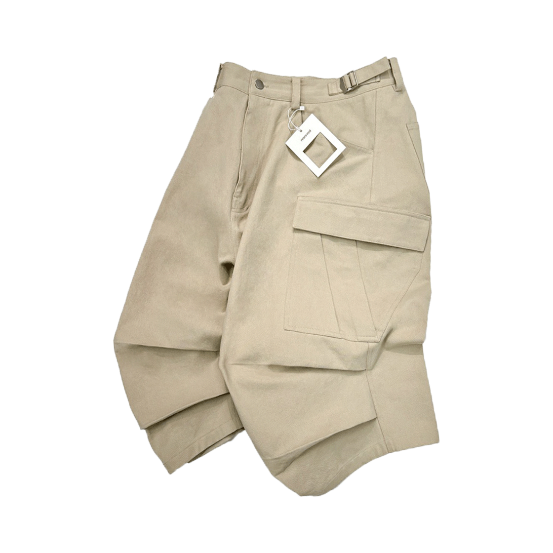 논노드 사이드 카고 쇼츠 베이지(Nonnod Side cargo shorts Beige)