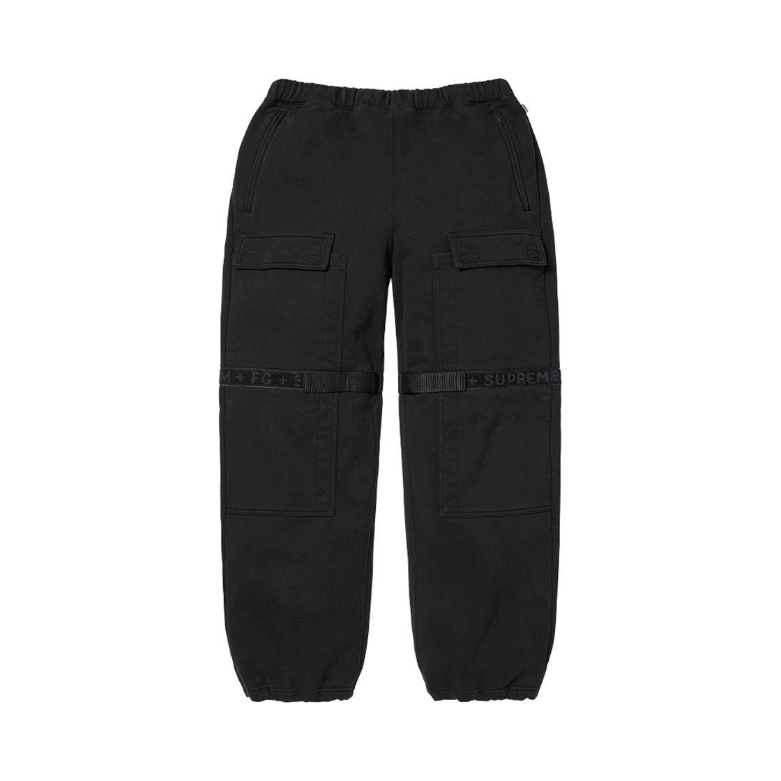 슈프림 x 마리떼 프랑소와 저버 셔틀 테이프 카고 스웨트팬츠 블랙 - 25SS(Supreme x Marithe Francois Girbaud Shuttle Tape Cargo Sweatpants Black - 25SS) - 2