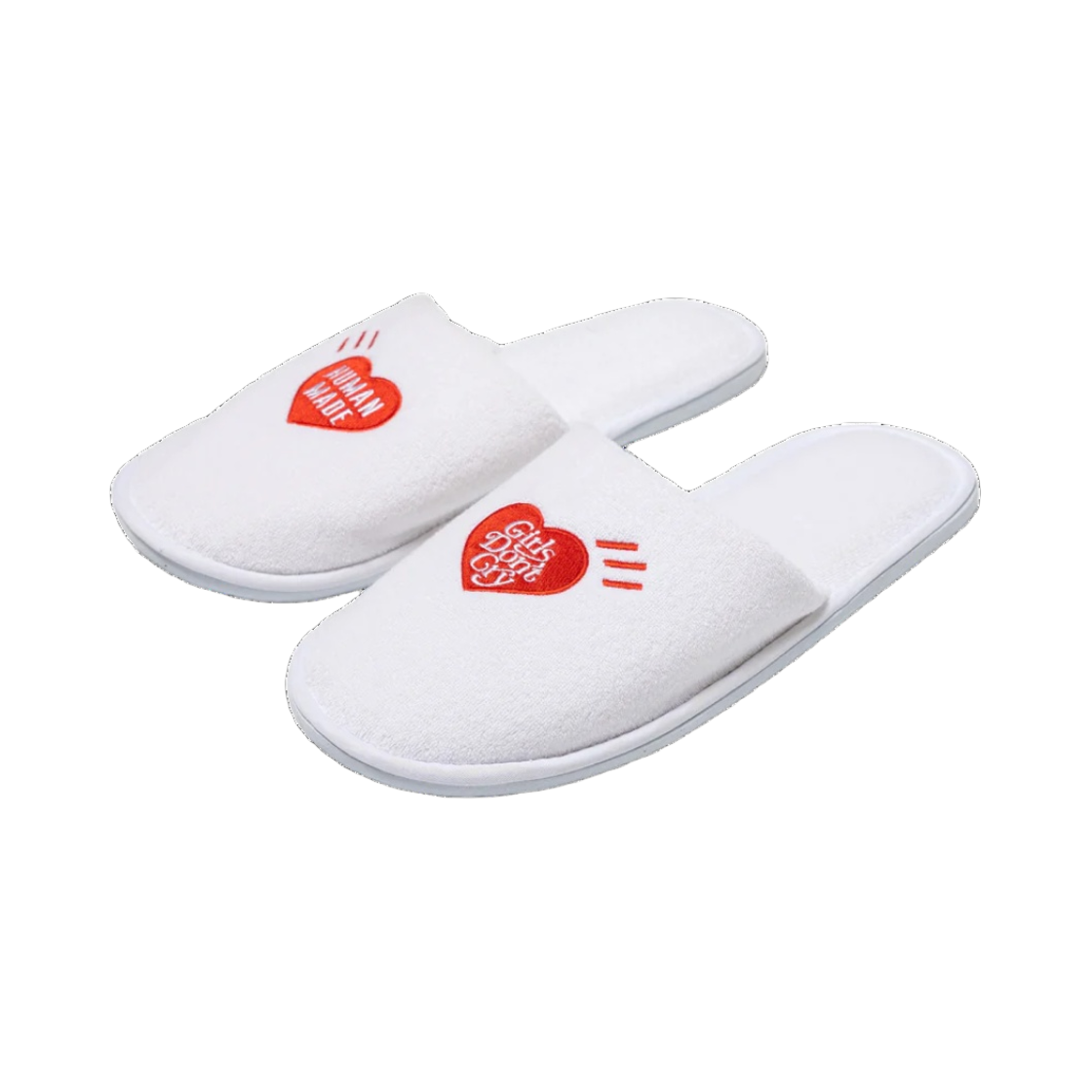 휴먼 메이드 x 베르디 걸스 돈 크라이 룸 슬리퍼 레드(Human Made x Verdy Girls Don't Cry Room Slippers Red)