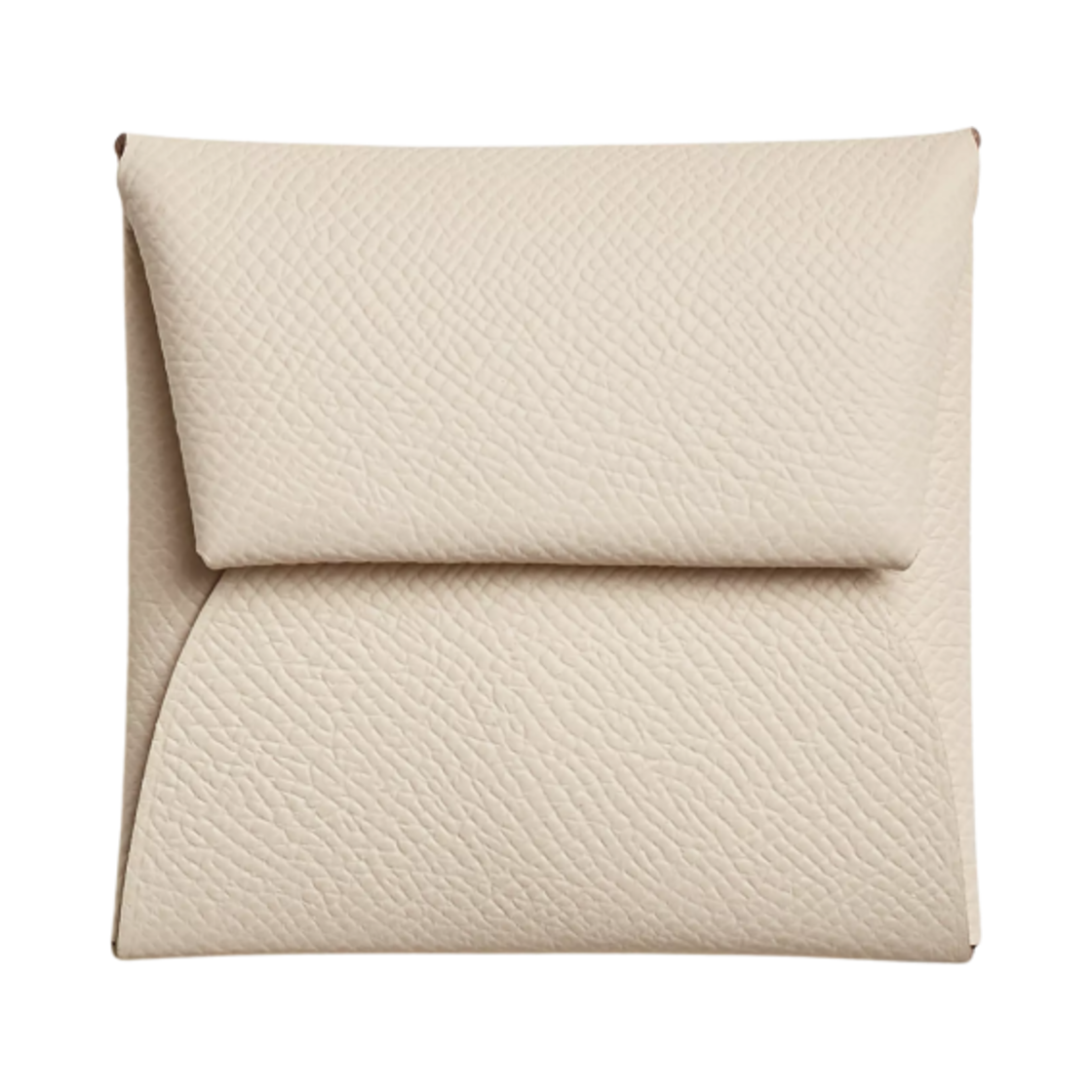H041054CK10 Hermes Bastia Change Purse Epsom & Palladium Craie
