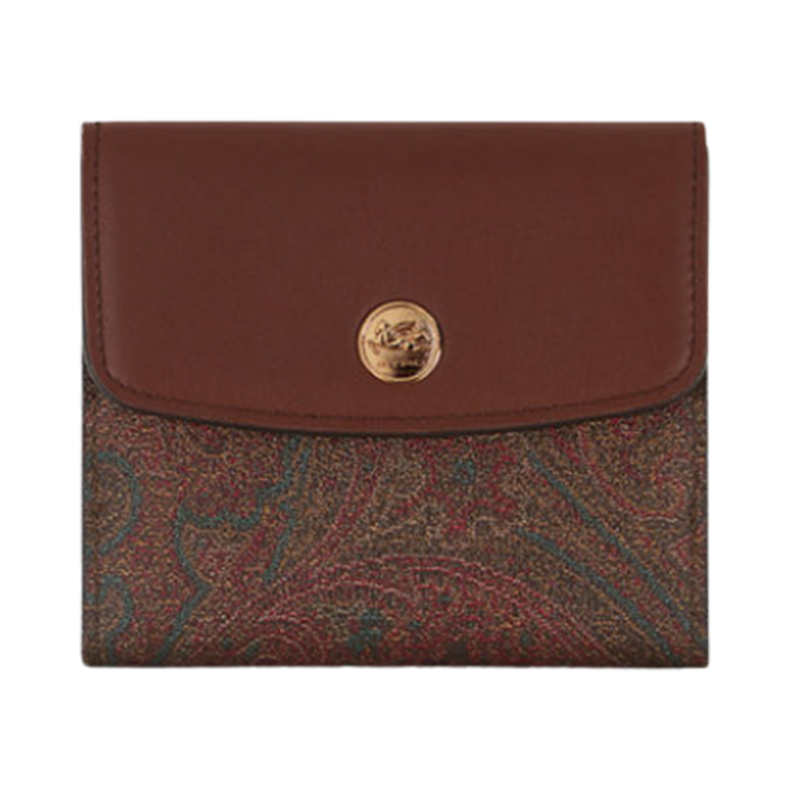 232P1N9258502010001 Etro Essential Small Paisley Wallet Brown