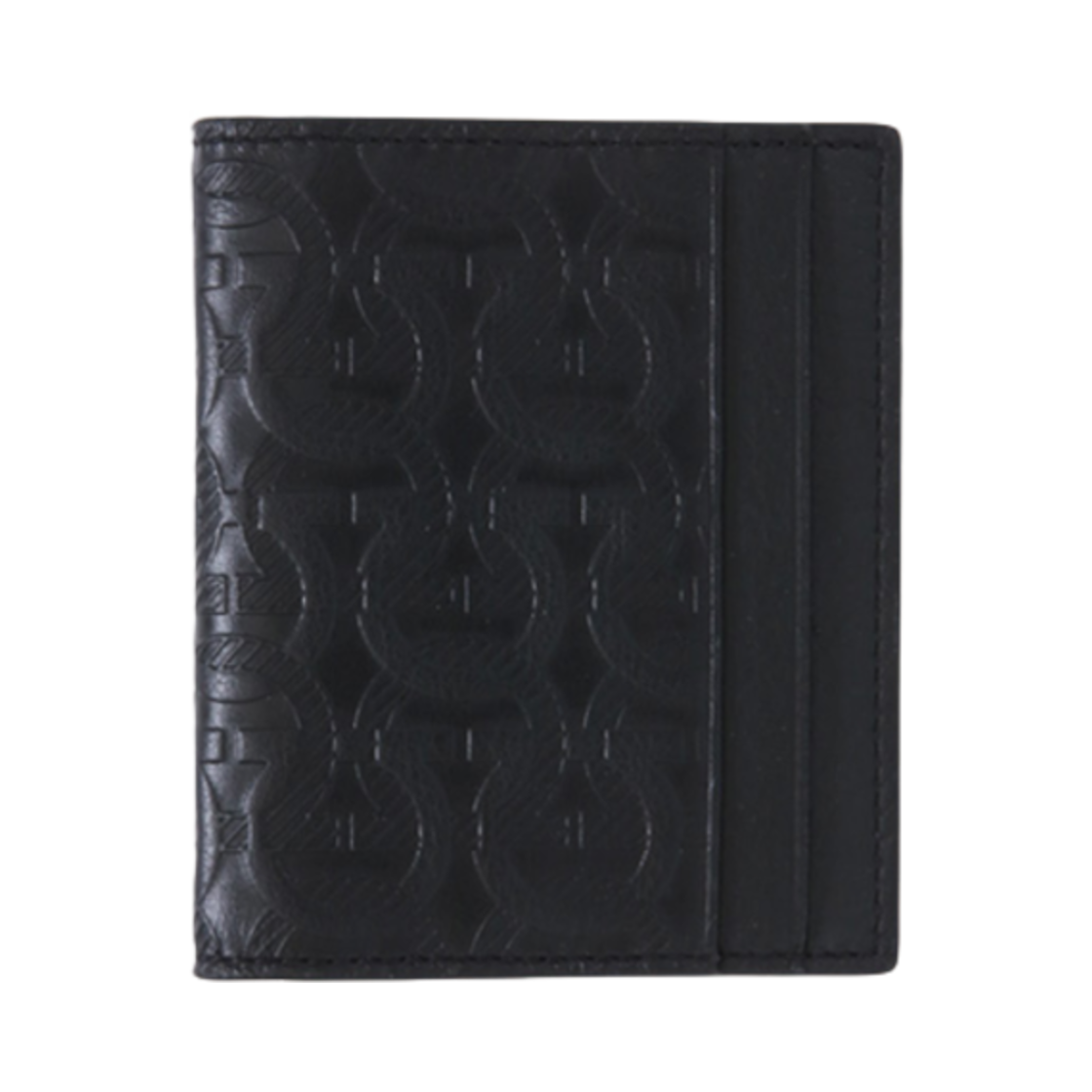 660647-746922 Ferragamo Travel Embossed Card Holder Black