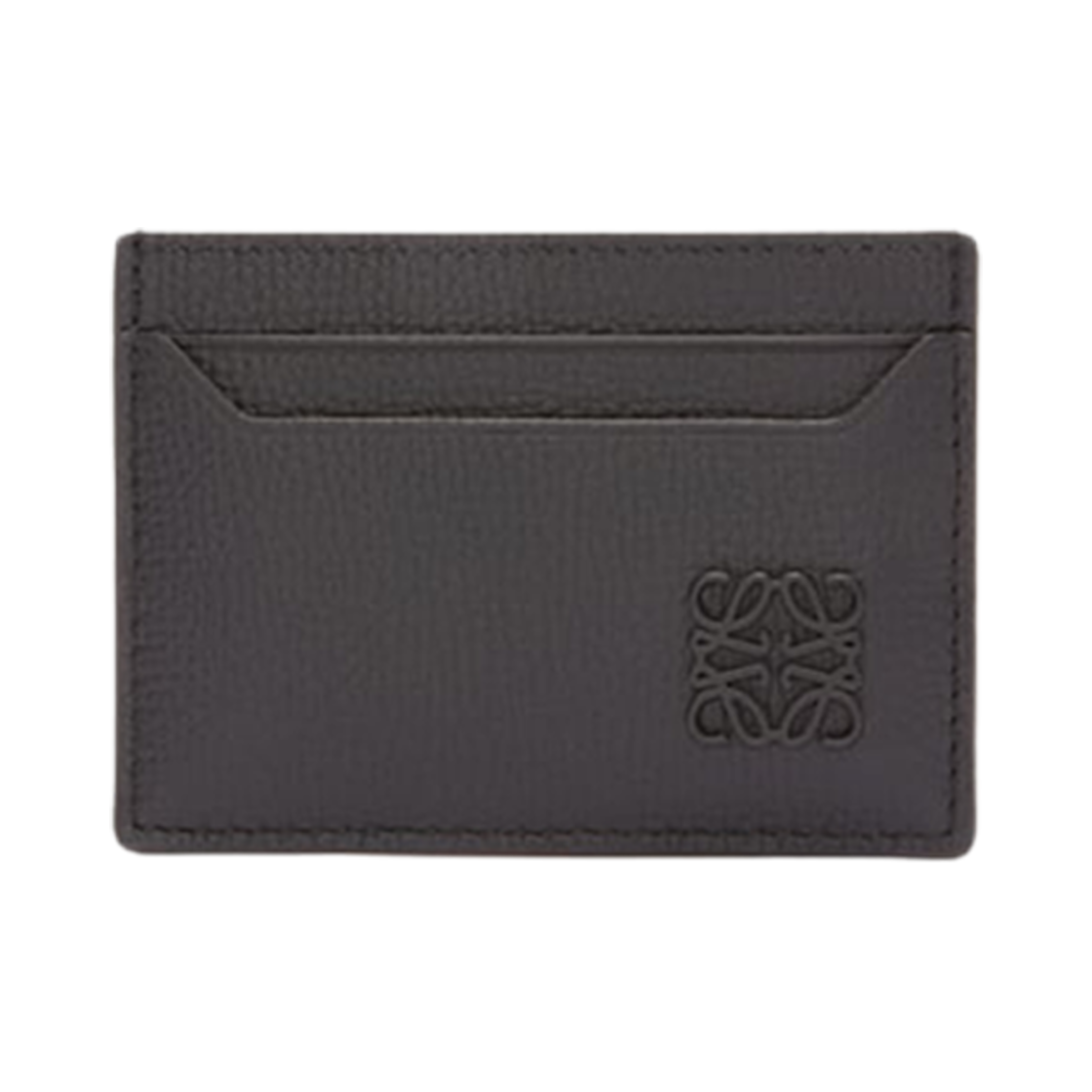 로에베 아나그램 플레인 카드 홀더 인 페블 그레인 카프스킨 블랙(Loewe Anagram Plain Card Holder In Pebble Grain Calfskin Black)
