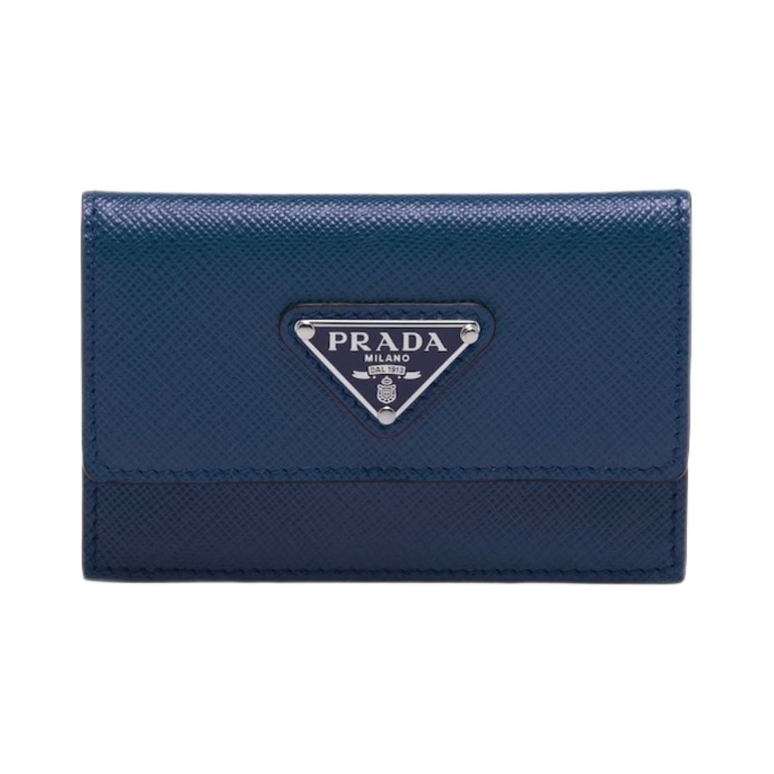 프라다 사피아노 레더 카드 홀더 블루에뜨(Prada Saffiano Leather Card Holder Bluette) - 1
