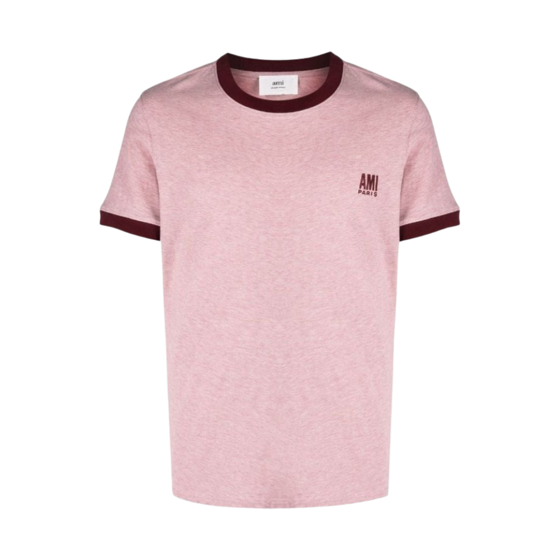 AMI 파리 로고 티셔츠 페일 핑크(AMI Paris Logo T-Shirt Pale Pink) - 1