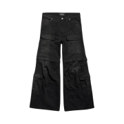 Balenciaga Flared Cargo Pants Black