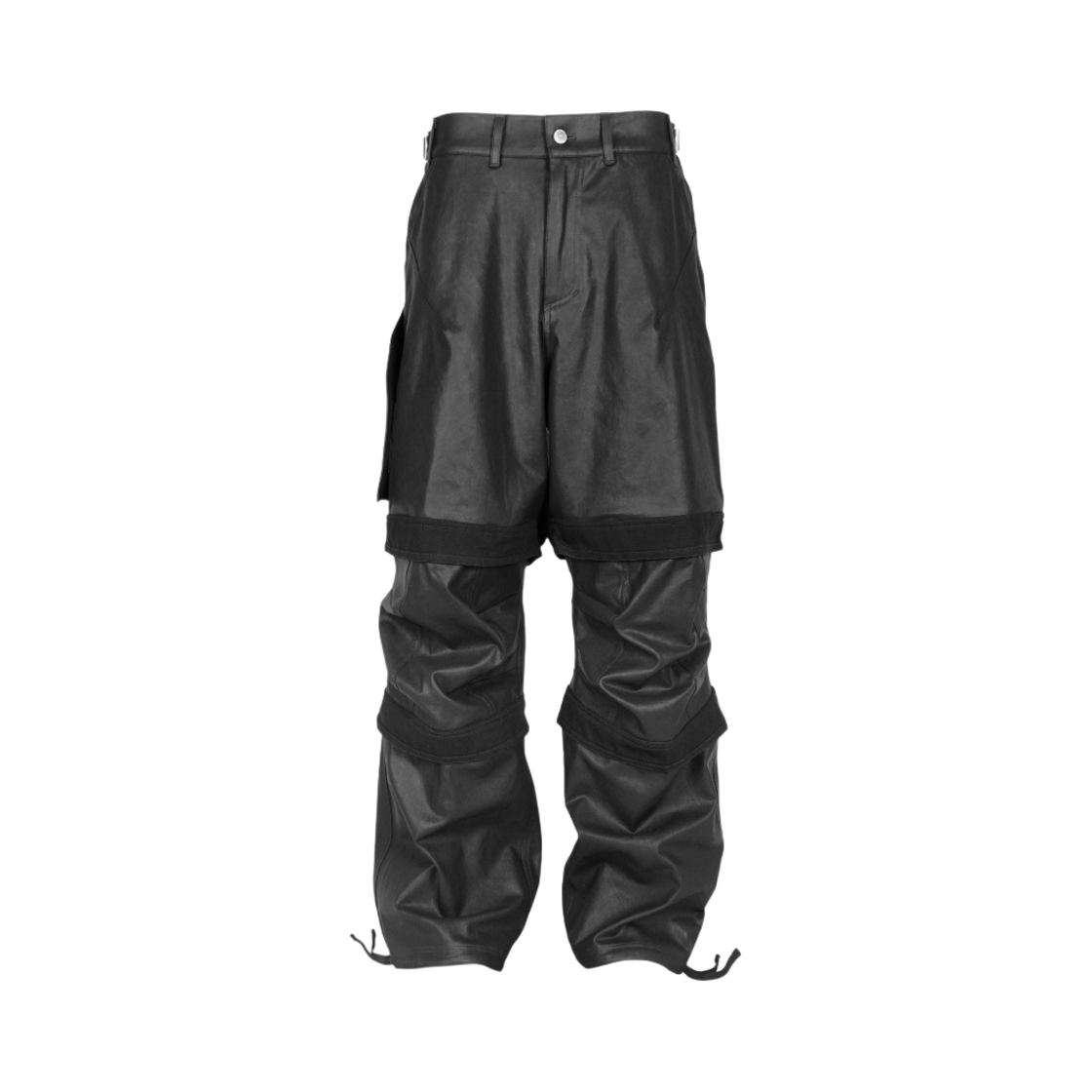 - Farfromwhat Far Layered Work Pants Coated Black
