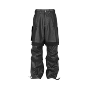 Farfromwhat Far Layered Work Pants Coated Black