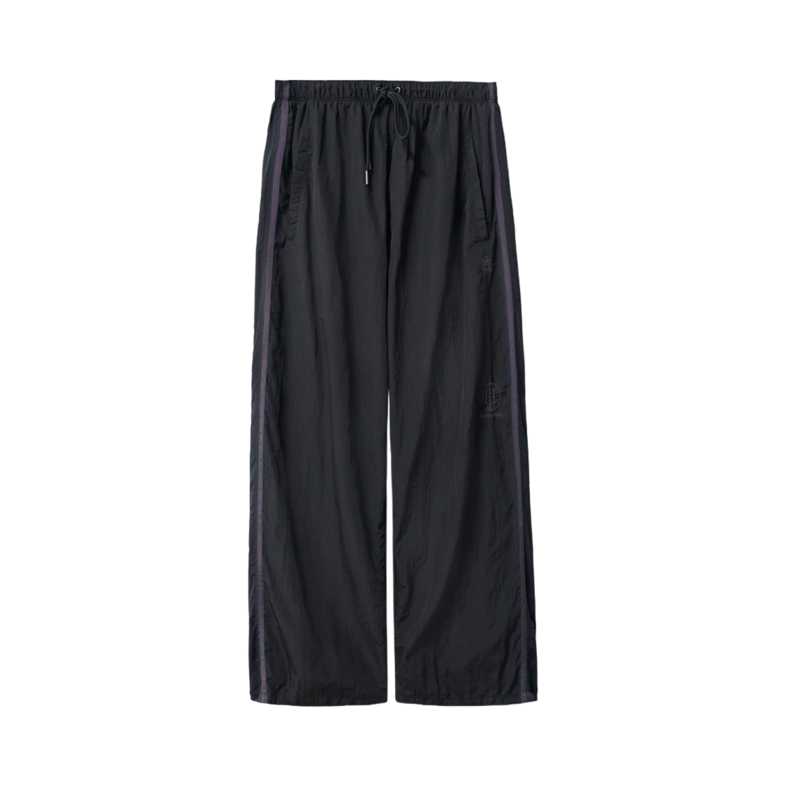 HM5TPT4621MQ Polyteru Human Index Index Track Pants Black/Purple - 대표 이미지 #1
