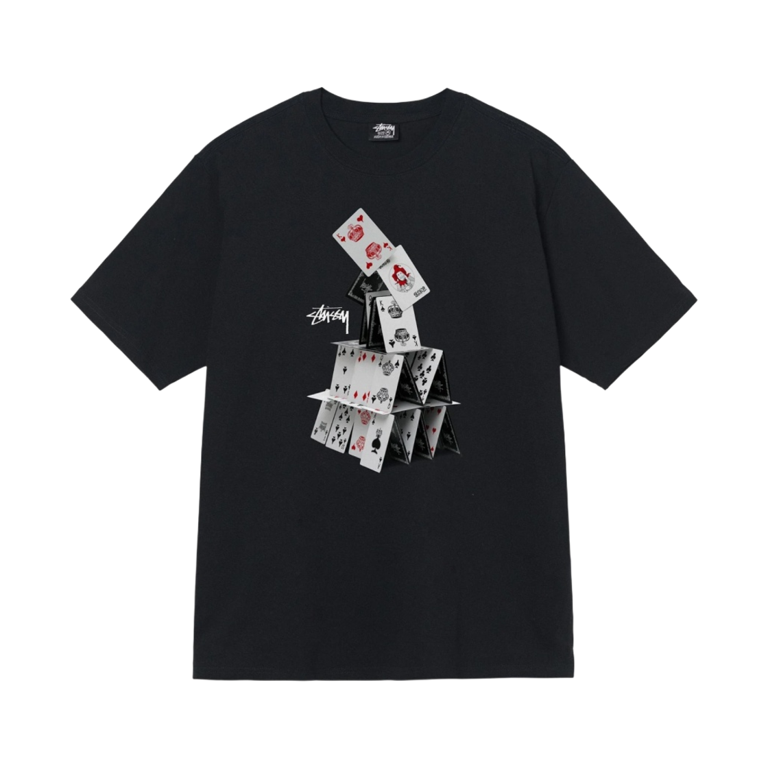 스투시 하우스 오브 카드 티셔츠 블랙