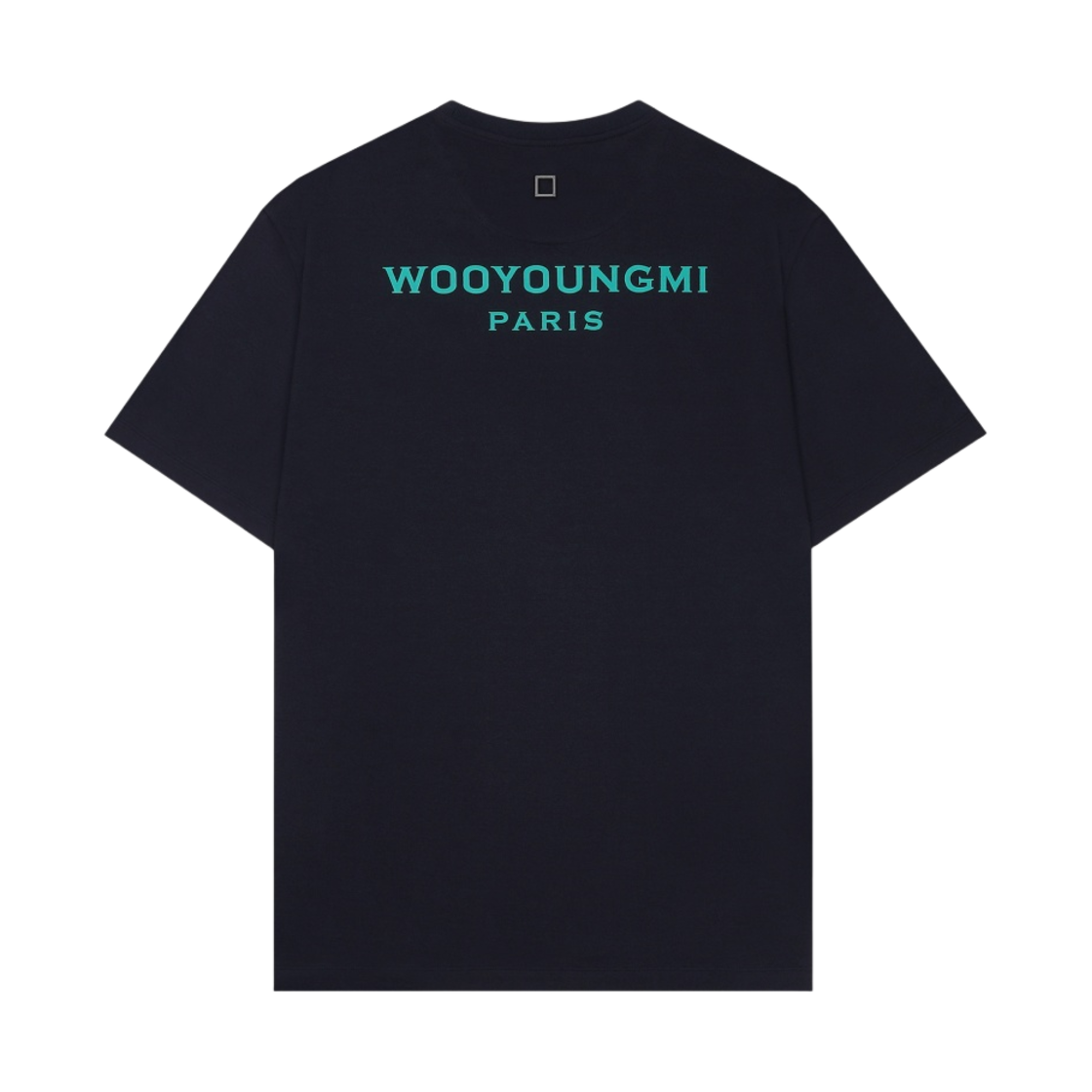 우영미 터콰이즈 백로고 티셔츠 네이비 - 22FW(Wooyoungmi Turquoise Back Logo T-Shirt Navy - 22FW) - 1