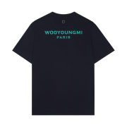 Wooyoungmi Turquoise Back Logo T-Shirt Navy - 22FW