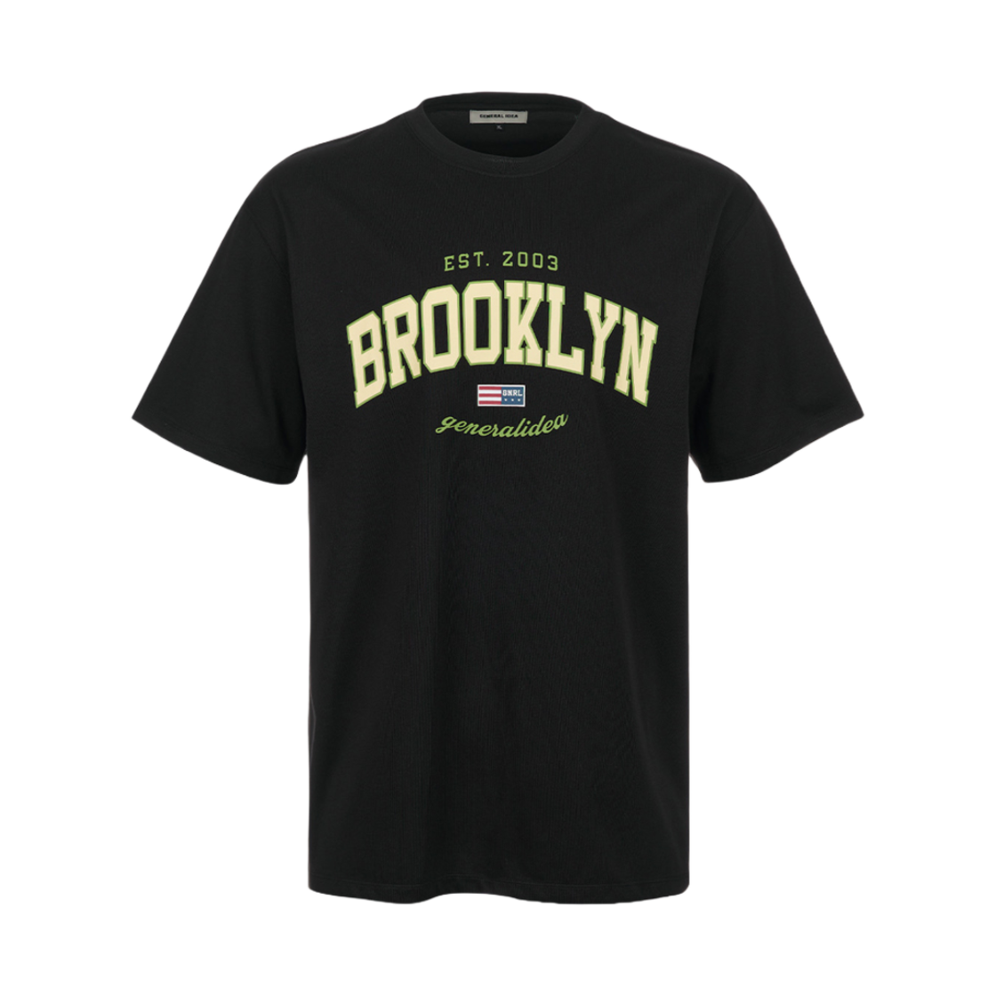 제너럴아이디어 유니섹스 브루클린 반팔 티셔츠 블랙