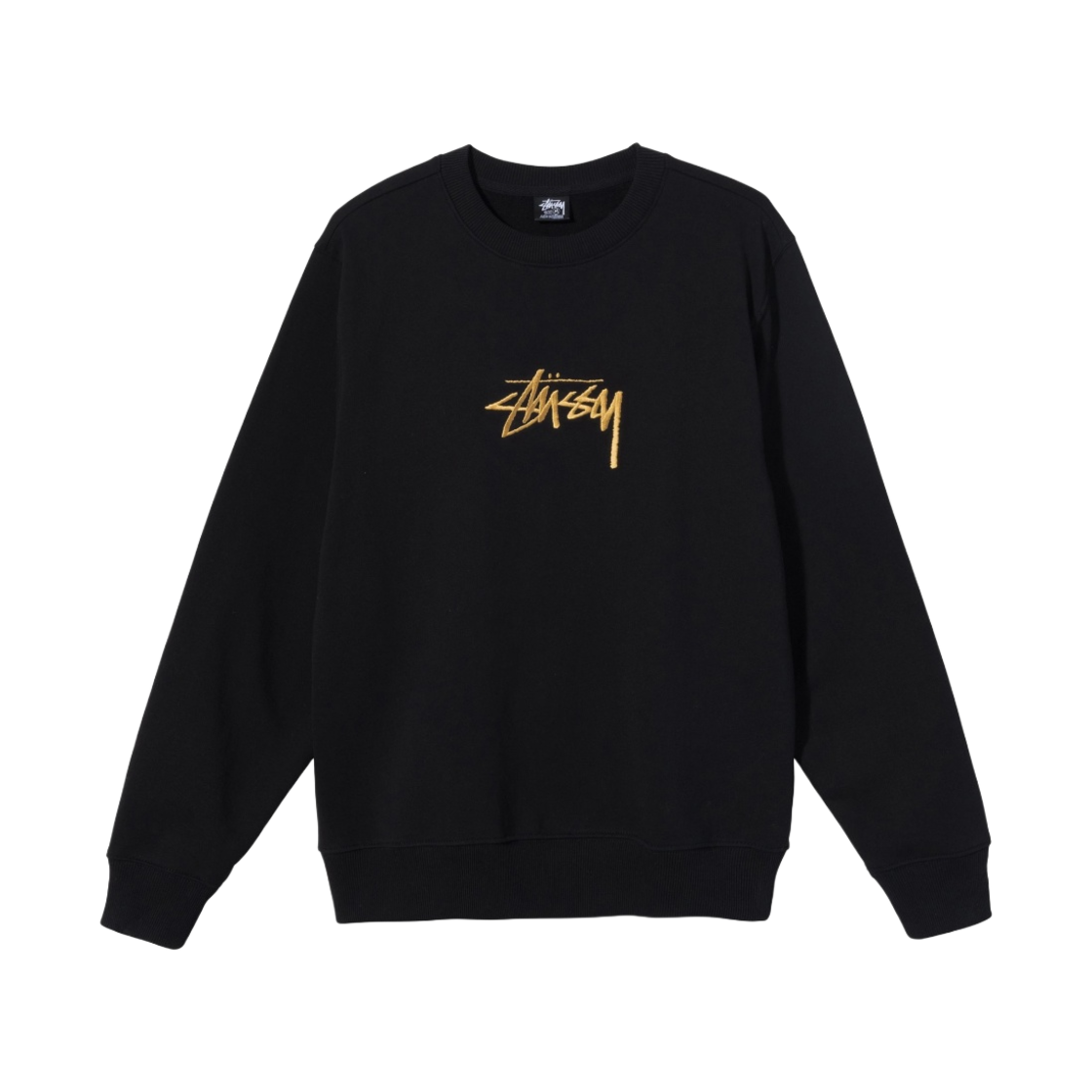 스투시 스탁 자수 크루넥 블랙(Stussy Stock Embroidered Crew Black) - 1