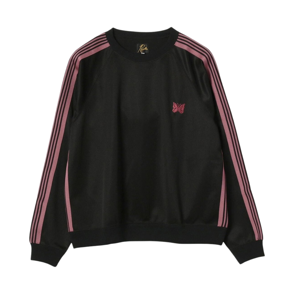 LQ228C Needles Track Crewneck Poly Smooth Black