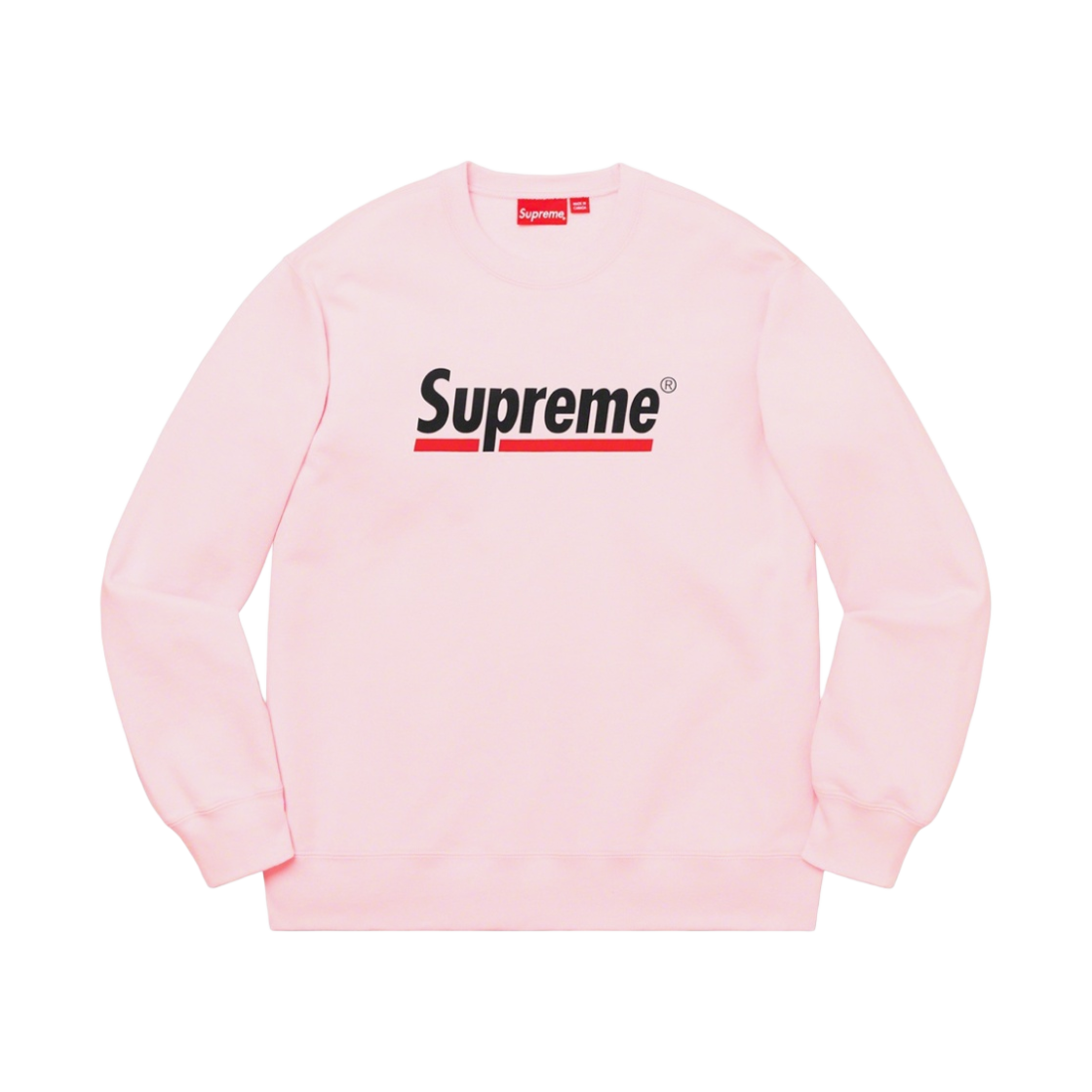 슈프림 언더라인 크루넥 라이트 핑크 - 20SS