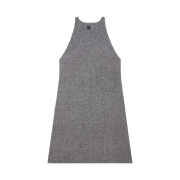 (W) Courreges Sleeveless Wool Mini Dress Black White