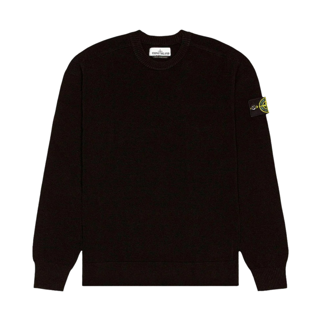 스톤 아일랜드 548D2 소프트 코튼 크루넥 니트 블랙(Stone Island 548D2 Soft Cotton Crewneck Knit Black) - 1