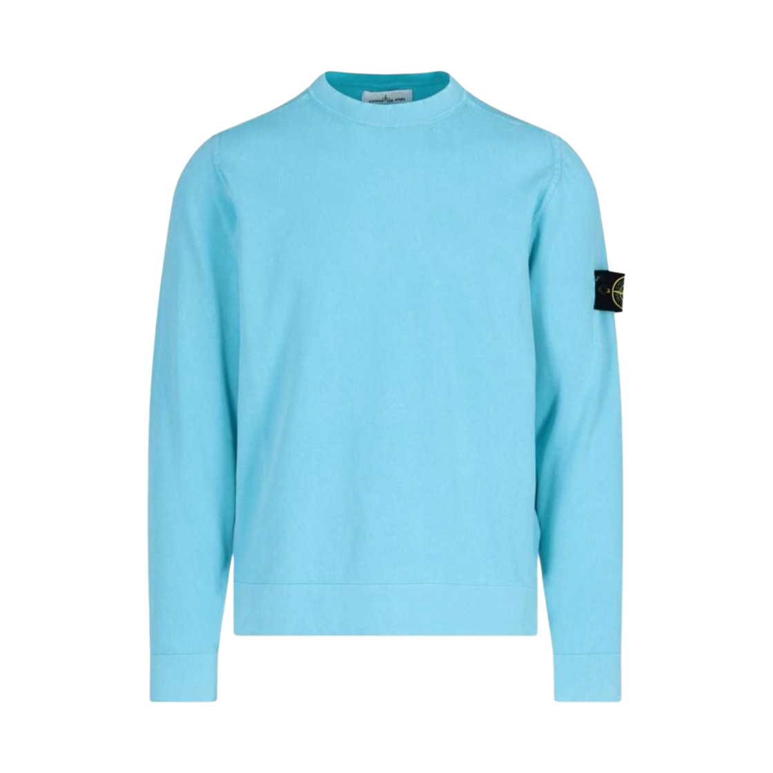 스톤 아일랜드 554D9 화이트 프로스트 트리트먼트 크루넥 니트 터콰이즈 - 21SS(Stone Island 554D9 White Frost Treatment Crewneck Knit Turquoise - 21SS) - 1