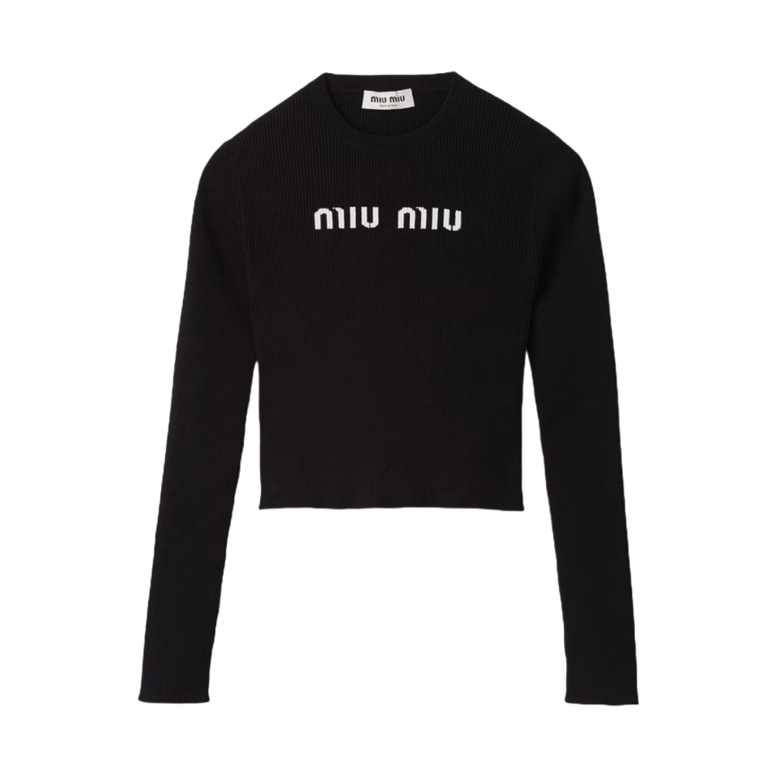 (W) 미우 미우 비스코스 스웨터 블랙((W) Miu Miu Viscose Sweater Black) - 1