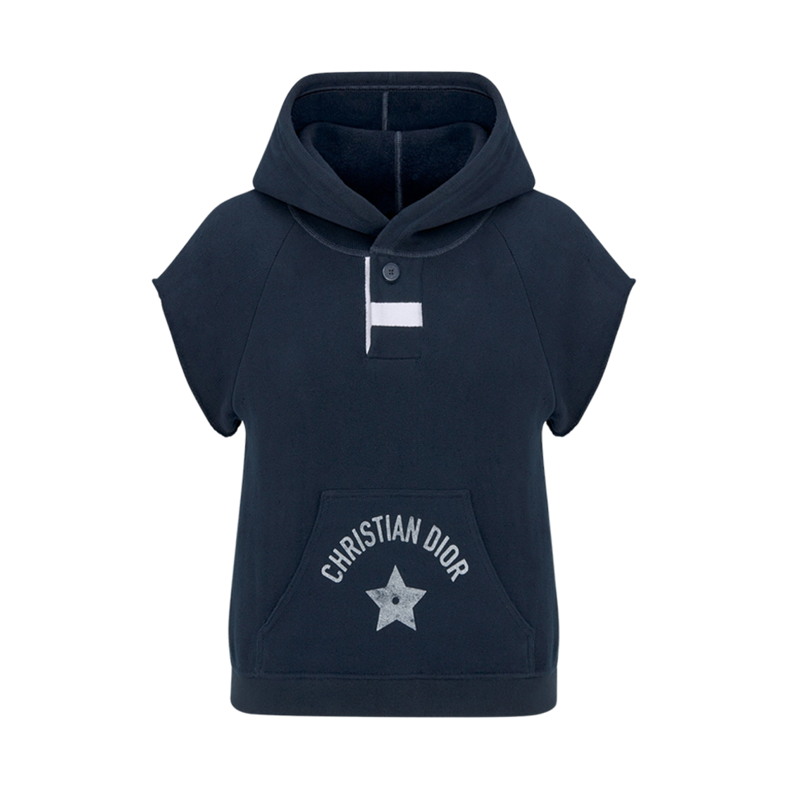 423S25A4117-X5645 (W) Dior Short-Sleeved Hooded Sweatshirt Navy Blue Jersey