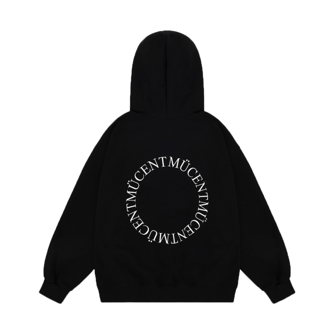P00000HW_04 MUCENT Arc Back Logo Hoodie Black