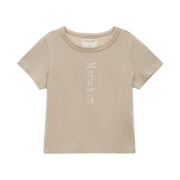 (W) Matin Kim Pintuck Crop Top Beige
