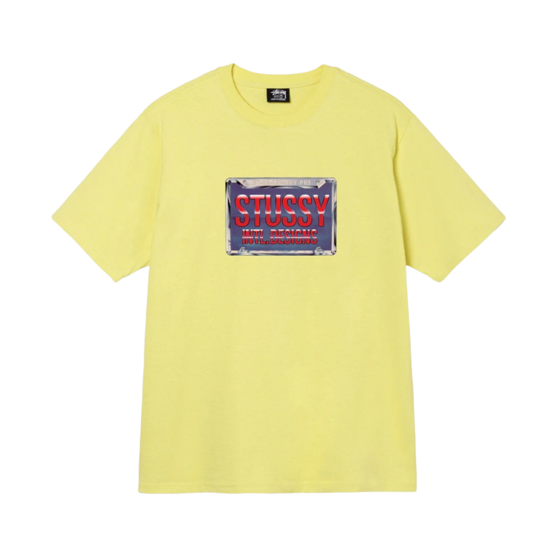 스투시 플레이츠 티셔츠 옐로우(Stussy Plates T-Shirt Yellow)