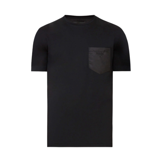 Prada Embroidered Logo Pocket T-shirt Black