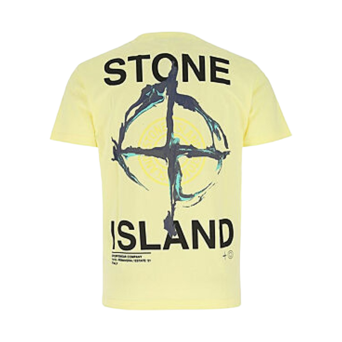 74152NS85-V0031 Stone Island 2NS85 Marble Three T-Shirt Lemon - 21SS
