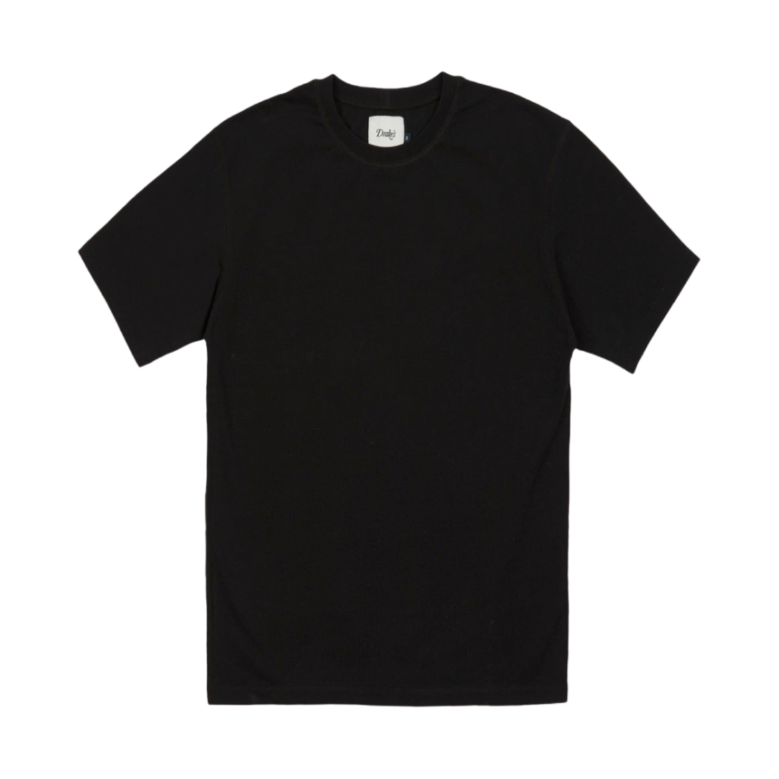 DR2A5A-21528-20-100 Drake's Cotton Crew Neck Hiking T-Shirt Black
